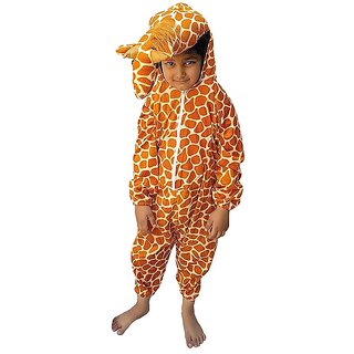                       Kaku Fancy Dresses Giraffe Wild Animal Costume For Kids - Brown  Animal Fancy Dress For Boys  Girls                                              