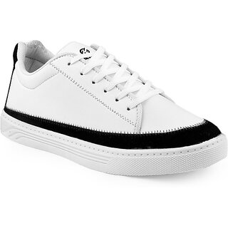                       Hakkel Casual Boot H146-Black Sneakers For Men (Black, White)                                              