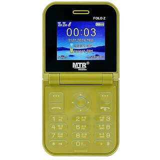 MTR FOLD (Dual Sim, 2.4 Inches Display, 2000mAh Battery, Gold) MTR FOLD (Dual Sim, 2.4 Inches Display, 2000mAh Battery, Gold)