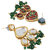 LUCKY JEWELLERY Back Meenakari 18k Gold Lucknow Dibbi Kundan, Uncut Faux Kundan, Combo Necklace set