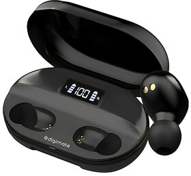Digimate Dynamax True Wireless Earbuds with Charging Case|45 Hr Play Time | High Bass Bluetooth Headset  (Black, True Wireless)