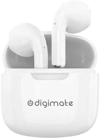 Digimate Robopods Airbuds On Ear TWS White Bluetooth Headset  (White, True Wireless)