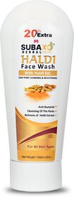 Herbal Haldi Face Wash Turmeric Face Wash  Herbal Face Wash  Skin Glowing Natural Face Wash - 120 ml