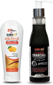 Herbal Orange Face Wash Vitamin C 120 ml  Activated Charcoal Face WashHerbal Face Wash 200 ml