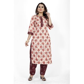                       SVB Saree Multicolour Kurta set                                              