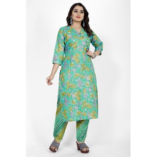                       SVB Saree Multicolour Kurta set                                              