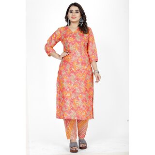                       SVB Saree Multicolour Kurta set                                              