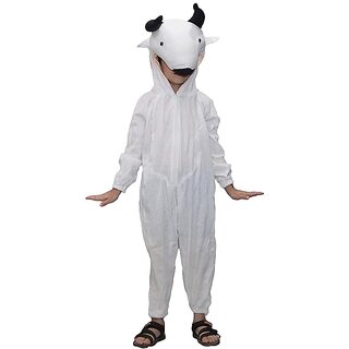                       Kaku Fancy Dresses Cow Farm Animal Costume For Kids - Black  White  Animal Fancy Dress For Boys  Girls                                              