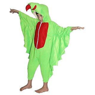                       Kaku Fancy Dresses Parrot Bird Costume - Green  Red, For Boys  Girls                                              