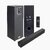 DIGIMATE D-SB01 100W Bluetooth Soundbar|2.1 Channel with 5.25'' Wired Subwoofer 100W Bluetooth Soundbar(Platinum Black, 2.1 Channel)_New123
