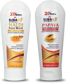 Herbal Haldi Face WashTurmeric Face Wash Herbal Face Wash 120 ml  Papaya Face Wash Spots Removal  120 ml