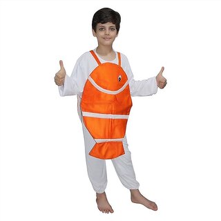                       Kaku Fancy Dresses Nemo Fish Costume - Orange, For Boys  Girls                                              