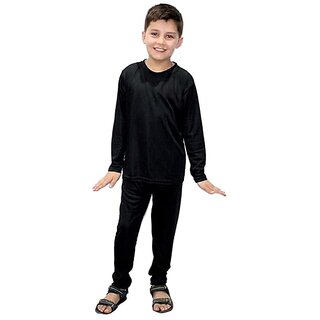                       Kaku Fancy Dresses Plain Track Suit Costume Set - Black, For Boys  Girls                                              