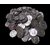 Rahu Ranga Remedy / Lal Kitab Remedy Lead Figurines For Rahu Dosh Shanti Yantra For Floating In Water 1 Pcs. Coin