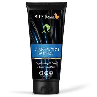                       Blue Botanic Face Wash Acne Control - With Neem  Charcoal Face Wash  100ml - Oil Control, Prevents Acne, Especially fo                                              
