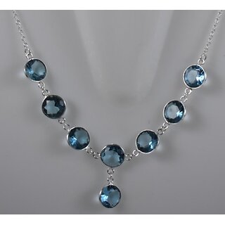                       AAR Jewels Necklace Agate Silver Plated Brass Necklace                                              