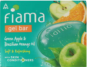 Fiama Gel Bar Green Ap-ple  Brazilian Orange Oil 125gm