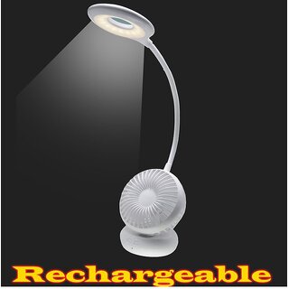                       Rechargeable Fan Mini Rechargeable Fan + Light - FN 24                                              