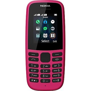                       Second Hand (Refurbished) Nokia 105, 2019 Model (Single Sim, 1.7 inches Display) - Superb Condition, Like New                                              