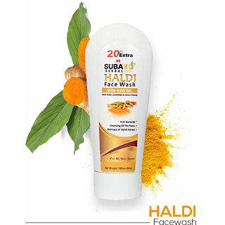                       Subaxo Herbal Haldi -Turmeric Face Wash 120 mlAnti Bacterial Skin Glowing120 ml                                              