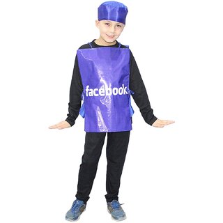                       Kaku Fancy Dresses Facebook Social Media Object Costume - Blue, Free Size, For Boys  Girls                                              