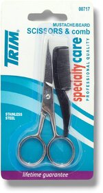 Trim mustache/beard scissors  comb