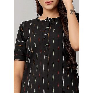 New Women OMSAIFAB Casual Printed Women Black Top 2025 at ShopCircuit | ONDC
