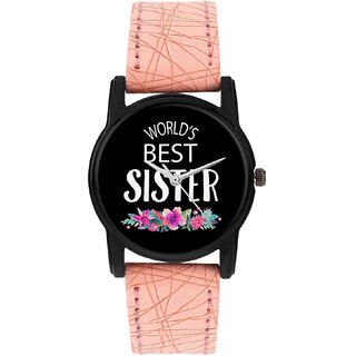                       Relish World's Best Sister Analog Watch for Girls  Women  Gift for Sister  Diwali Gift (RE-L2013B)                                              