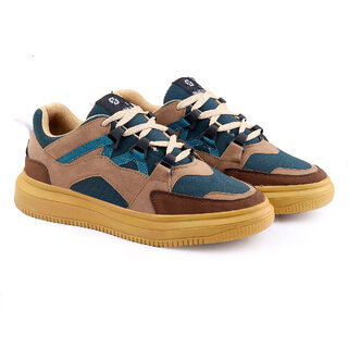 Chic Men Hakkel Mens Beige Lace-up Casual Shoes 2025 at ShopCircuit | ONDC