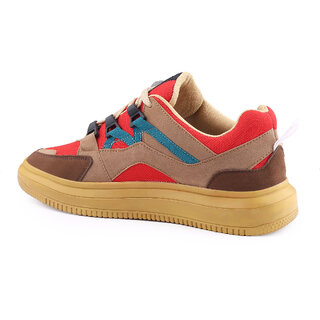 Affordable Men Hakkel Mens Red Lace-up Casual Shoes 2025 at ShopCircuit | ONDC
