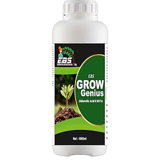                       EBS GrowGenius Gibberellic Acid 0.001 L the plant growth and improves plant health and sustained productivity (1000 ML)                                              