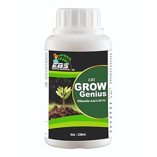                       EBS GrowGenius Gibberellic Acid 0.001 L the plant growth and improves plant health and sustained productivity (250 ML)                                              