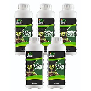                       EBS GrowGenius Gibberellic Acid 0.001 L the plant growth and improves plant health and sustained productivity (5 Litre (1000mlx5))                                              