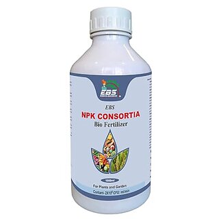                       EBS BIO Fertilizer CONSORTIA (Nitrogen Phosphate Potash) NPK Plant Growth Promoter Nutrition Enhancer Supplement Bio Stimulant Immunity Builder for Plants And Crops (1) (1000ML)                                              