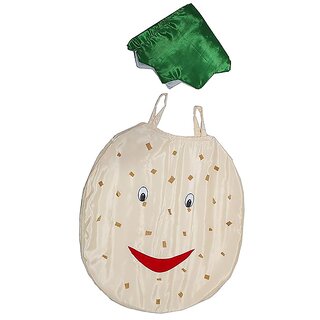                       Kaku Fancy Dresses Potato Vegetables Costume Cutout with Cap - Cream, for Boys  Girls                                              