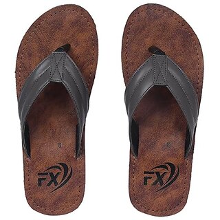                       Flip X Men's Premium Faux Leather Flip Flop - Stylish Comfort and Durability Combined for the Ultimate Experience and Step into Luxury!                                              