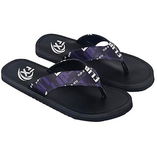 LEACO Flip X Men's Premium Faux Leather Printed Strap Flip Flop - Step Up Your Daily Style with Printed Synthetic Leather Men Flip Flop