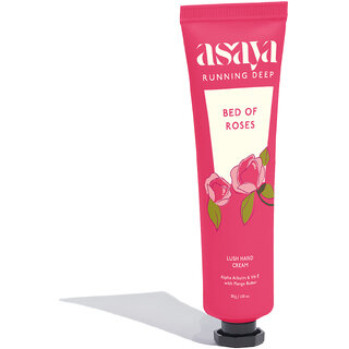 Asaya Bed of Roses Lush Hand Cream  Softens Dry, Rough Hands  Reduces Pigmentation  Alpha Arbutin, Mango ButterVit E