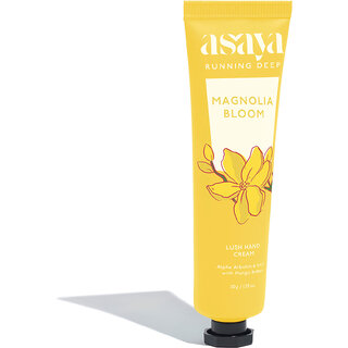 Asaya Magnolia Bloom Hand Cream  Softens Dry, Rough Hands  Reduces Pigmentation  Alpha Arbutin, Mango Butter  Vit E