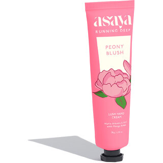 Asaya Peony Blush Hand Cream  Softens Dry, Rough Hands  Reduces Pigmentation  Alpha Arbutin, Mango Butter  Vit E
