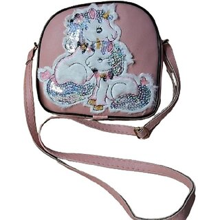 Anay Pink Sling Bag Fancy Styles Unicorn Sling Bag For Female Woman And Ladies