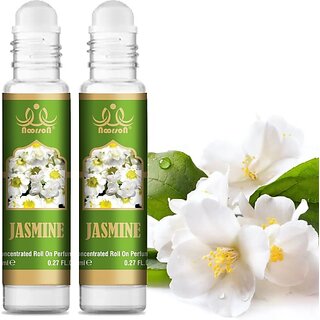                       Noorson Jasmine Attar Perfume for Unisex Natural Long Lasting 8 ML Each PACK OF 2 Floral Attar (Floral)                                              