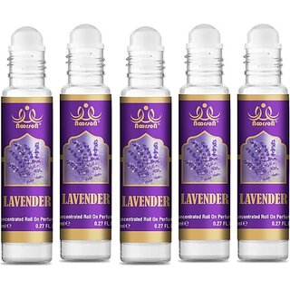                       Noorson Lavender Attar Perfume for Unisex Natural Long Lasting Attar 8 ML Each PACK OF 5 Floral Attar (Floral)                                              