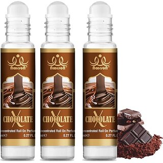                       Noorson X Chocolate Perfume for Unisex Natural Attar 8 ML Each PACK OF 3 Floral Attar (Chocolate)                                              