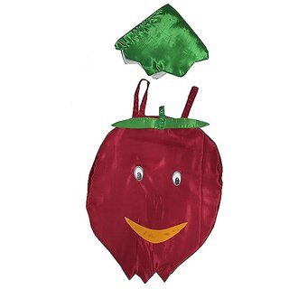                       Kaku Fancy Dresses Pomegranate Fruits Costume Cutout with Cap - Maroon, for Boys  Girls                                              