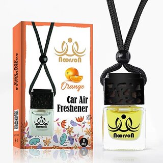                       Noorson Orange Car Air Freshener Hanging with 100 Natural Essential Oils Car Freshener (8 ml)                                              