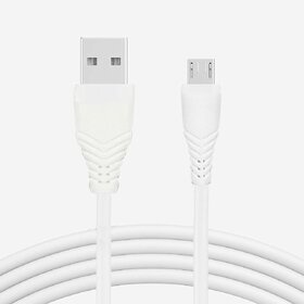 DIGIMATE DGMGO5-010 Micro USB Cable With 5 AMP Output For Charging & Data Transfer (White, TPE, 1 Meter)
