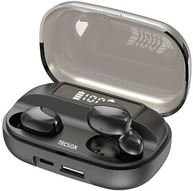 TecSox PowerHouse Wireless TWS In The Ear Bluetooth Earphone Low Latency EarBuds IPX - 10mm_NDT124