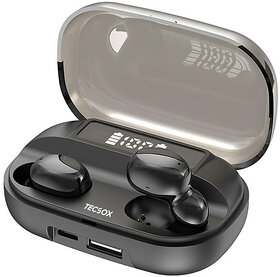 TecSox PowerHouse Wireless TWS In The Ear Bluetooth Earphone Low Latency EarBuds IPX - 10mmNDT124