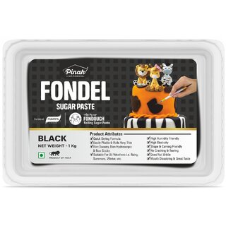                       Pinak - Fondel Sugar Paste - Black Colour - 1 Kg                                              